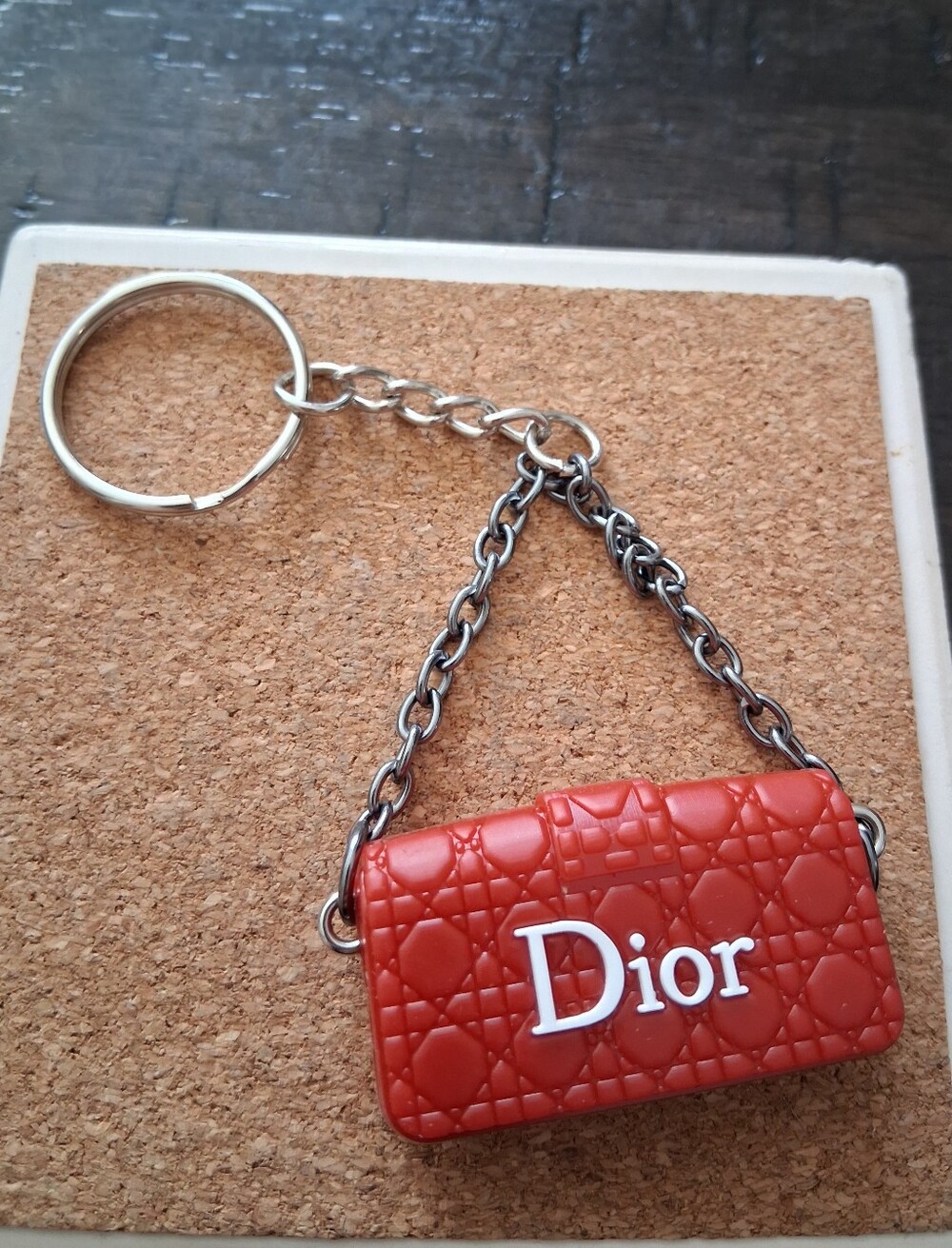 Mini Red Fashion Bag Keychain